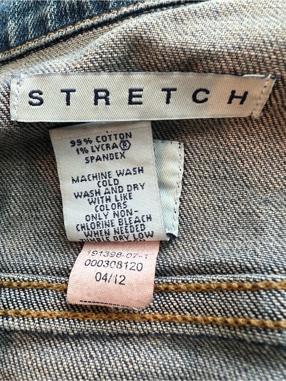 GAP Stretch Denim Jean Jacket Medium Blue Wash Classic Trucker Cotton Blend M - Picture 5 of 9